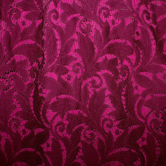 Cabi "Plumberry Frolic" Lace Overlay Skirt - Picture 4 of 12